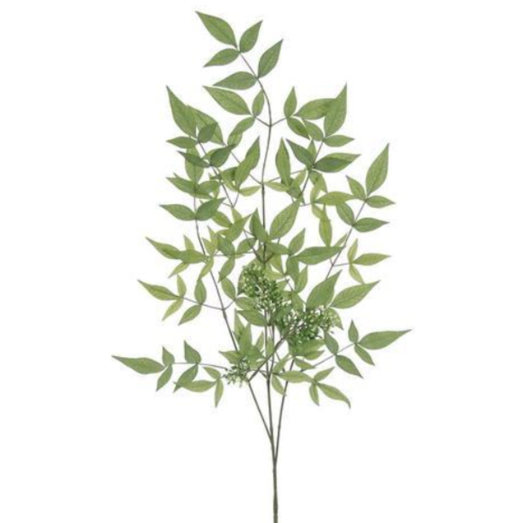 Green Nandina Spray with Berries