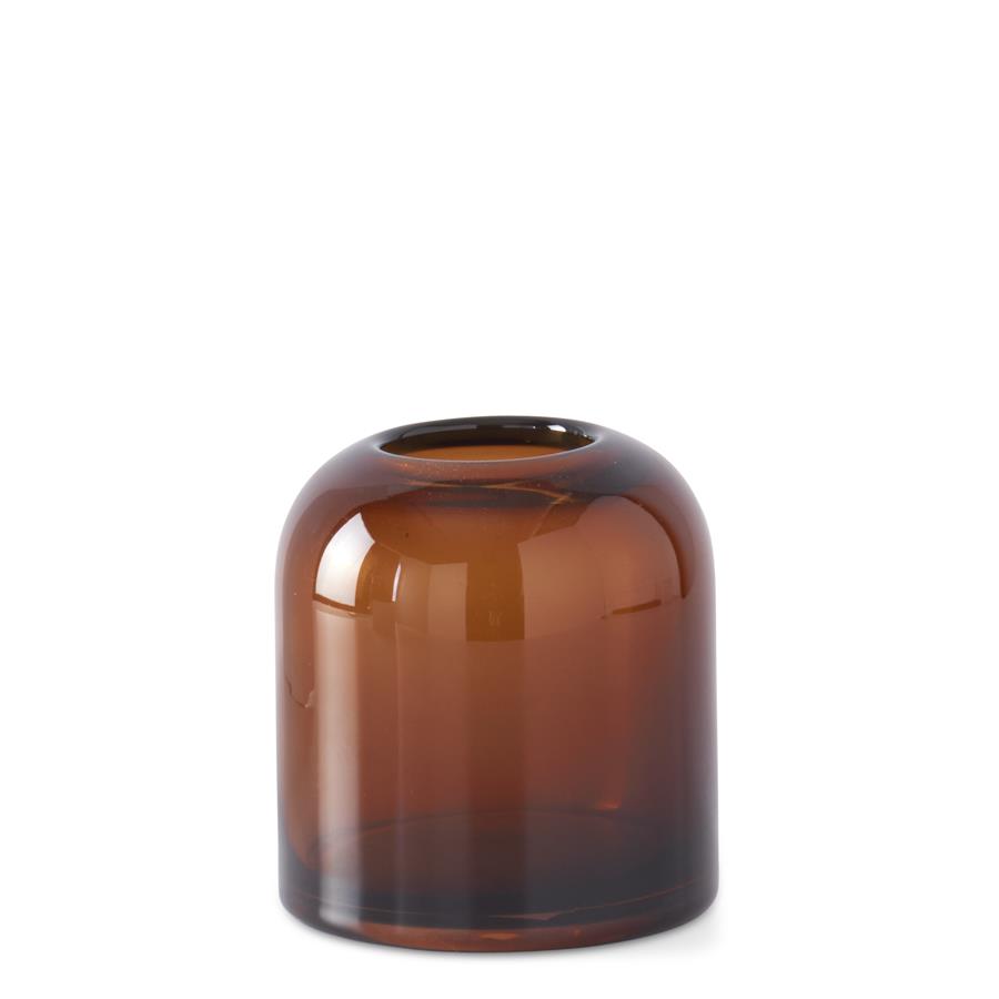 Amber Transparent Glass Vase