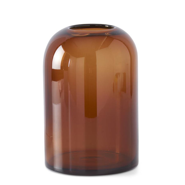 Amber Transparent Glass Vase