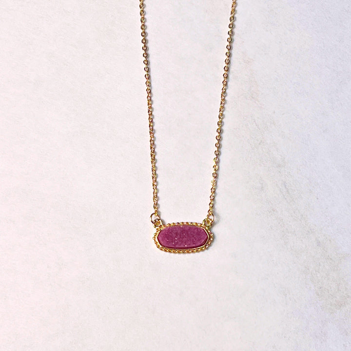 Druzy Pendant Necklaces