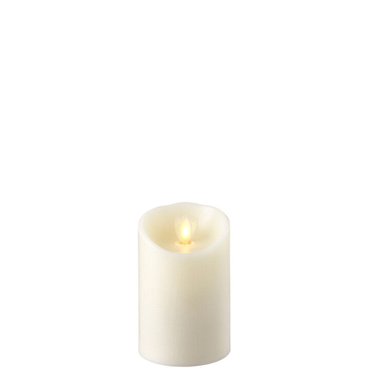3" Ivory LED Pillar Candles