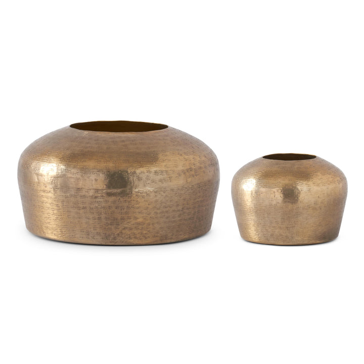 Textured Gold Vases