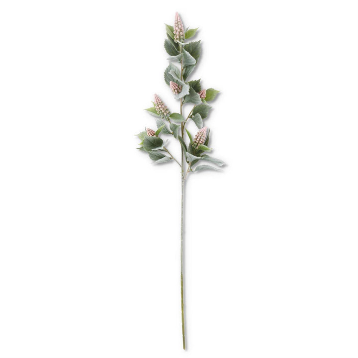 Pink Grape Hyacinth With Flocked Stem &amp; Leaves
