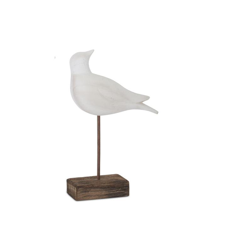White Wood Shore Birds on Spindles