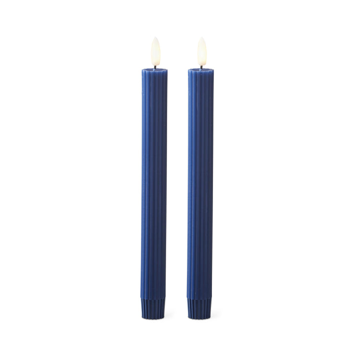 Dark Blue Thin Line LED Candle Set