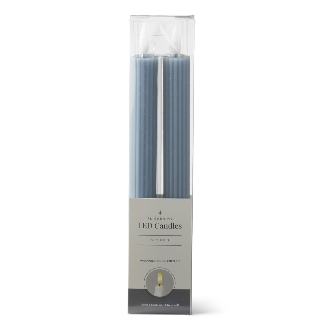 Light Blue Thin Line LED Candle Set