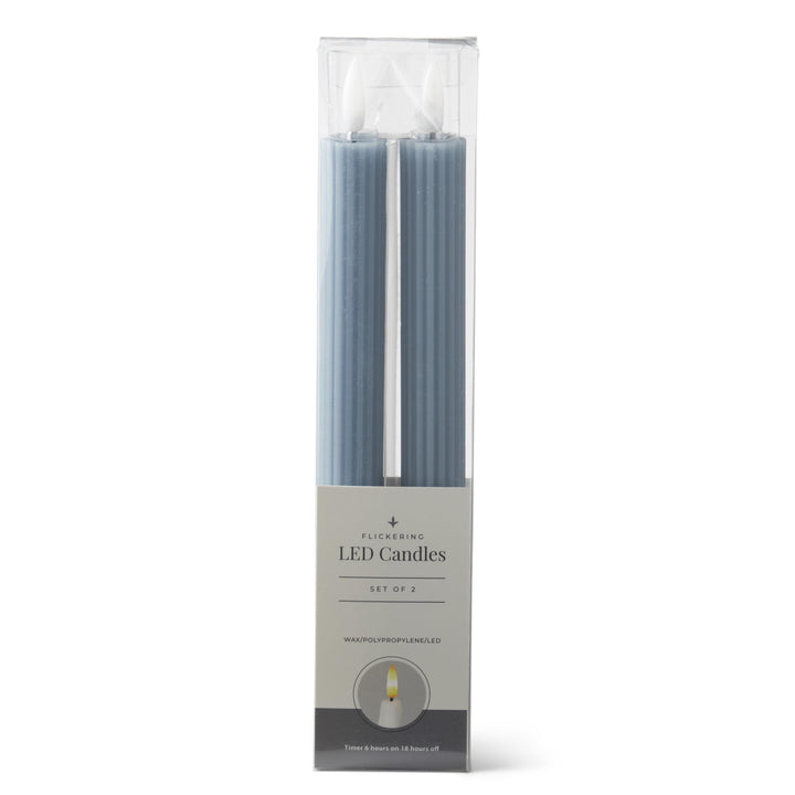 Light Blue Thin Line LED Candle Set