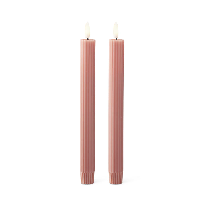 Pink Thin Line LED Candle Set