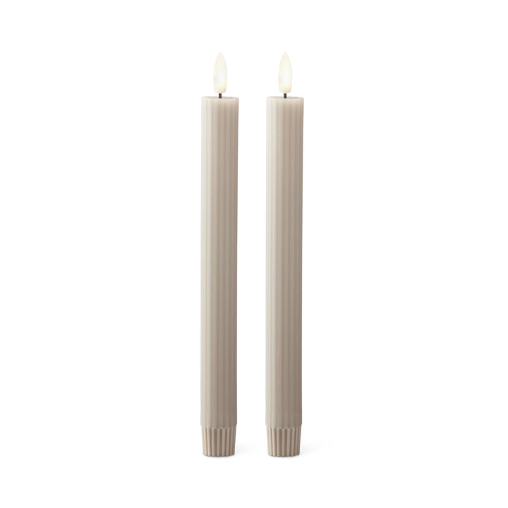 Taupe Thin Line LED Candle Set