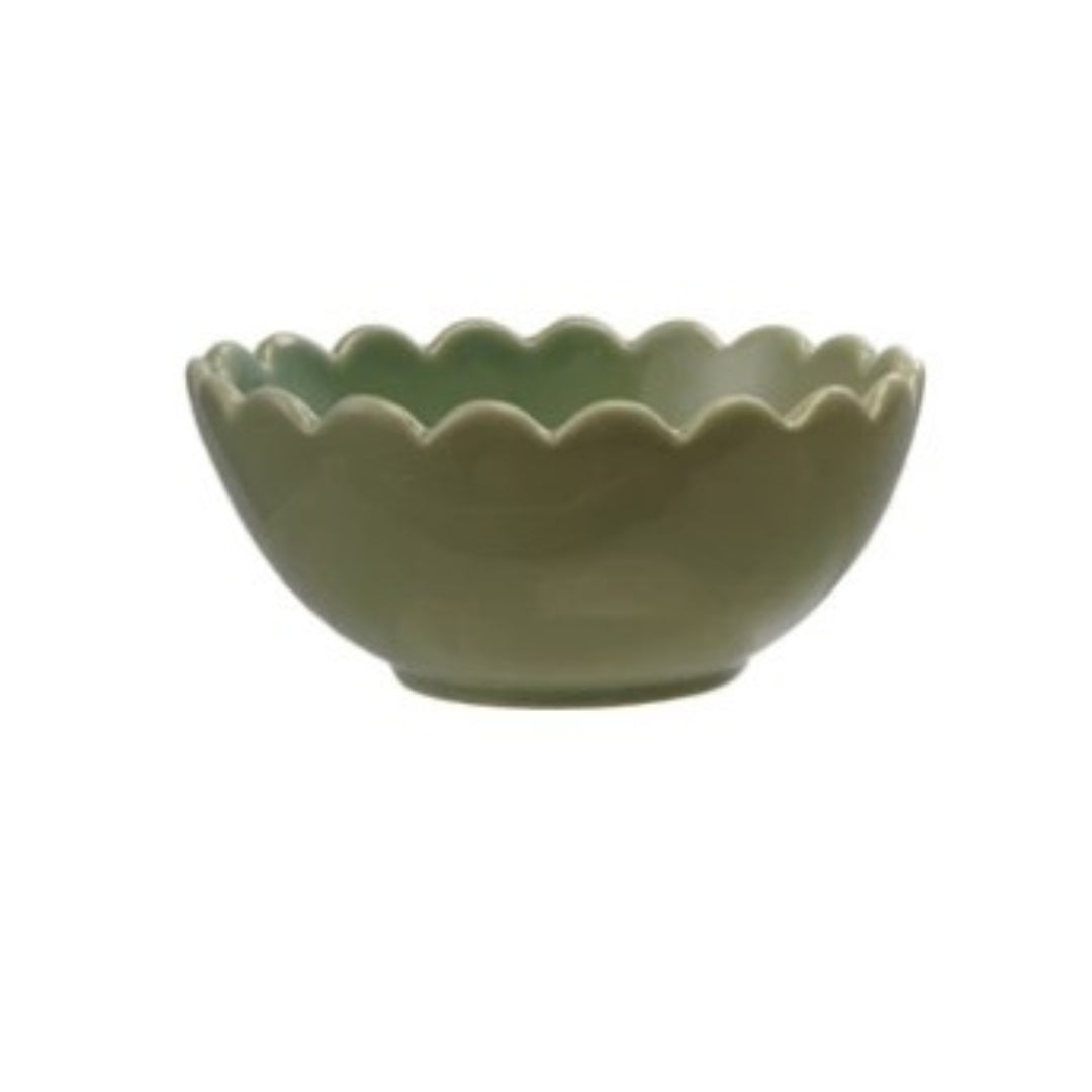 Stoneware Scalloped Bowls