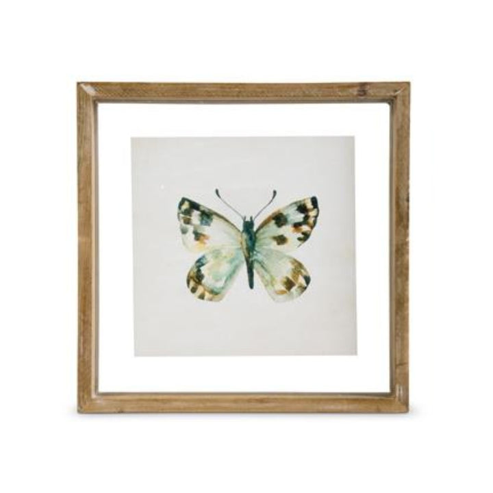 Whitewashed Shadowbox Framed Butterfly Prints