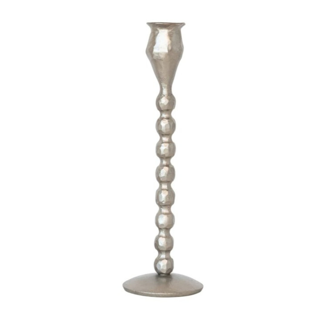 Silver Leaf Hand-Forged Cast Iron Ball Taper Holders