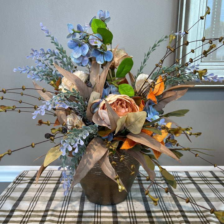 Blue, Rust, & Ivory Instant Arrangement