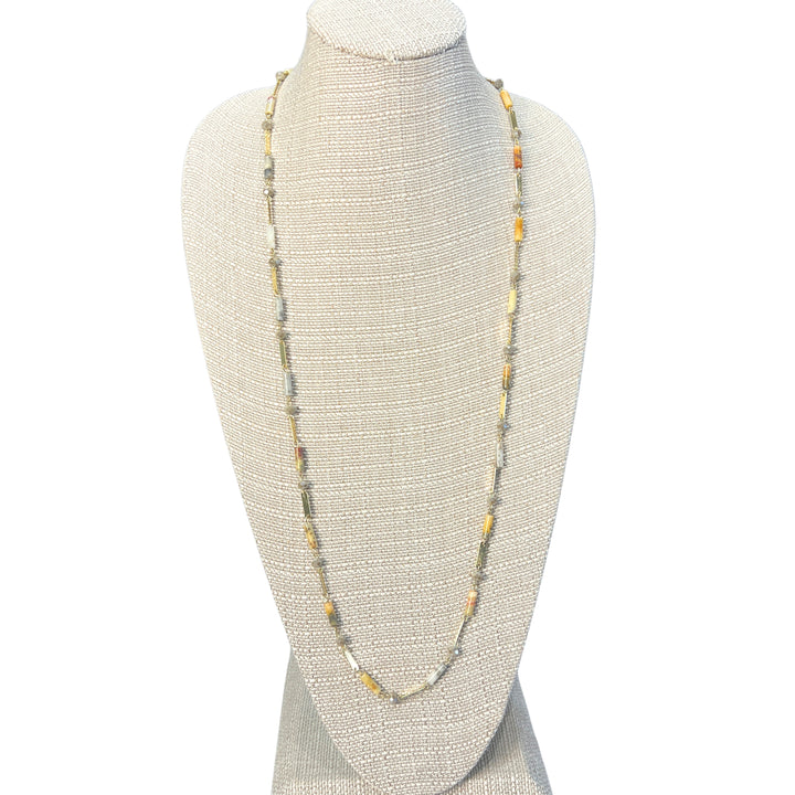 Gold Picture Jasper and Agate Necklace