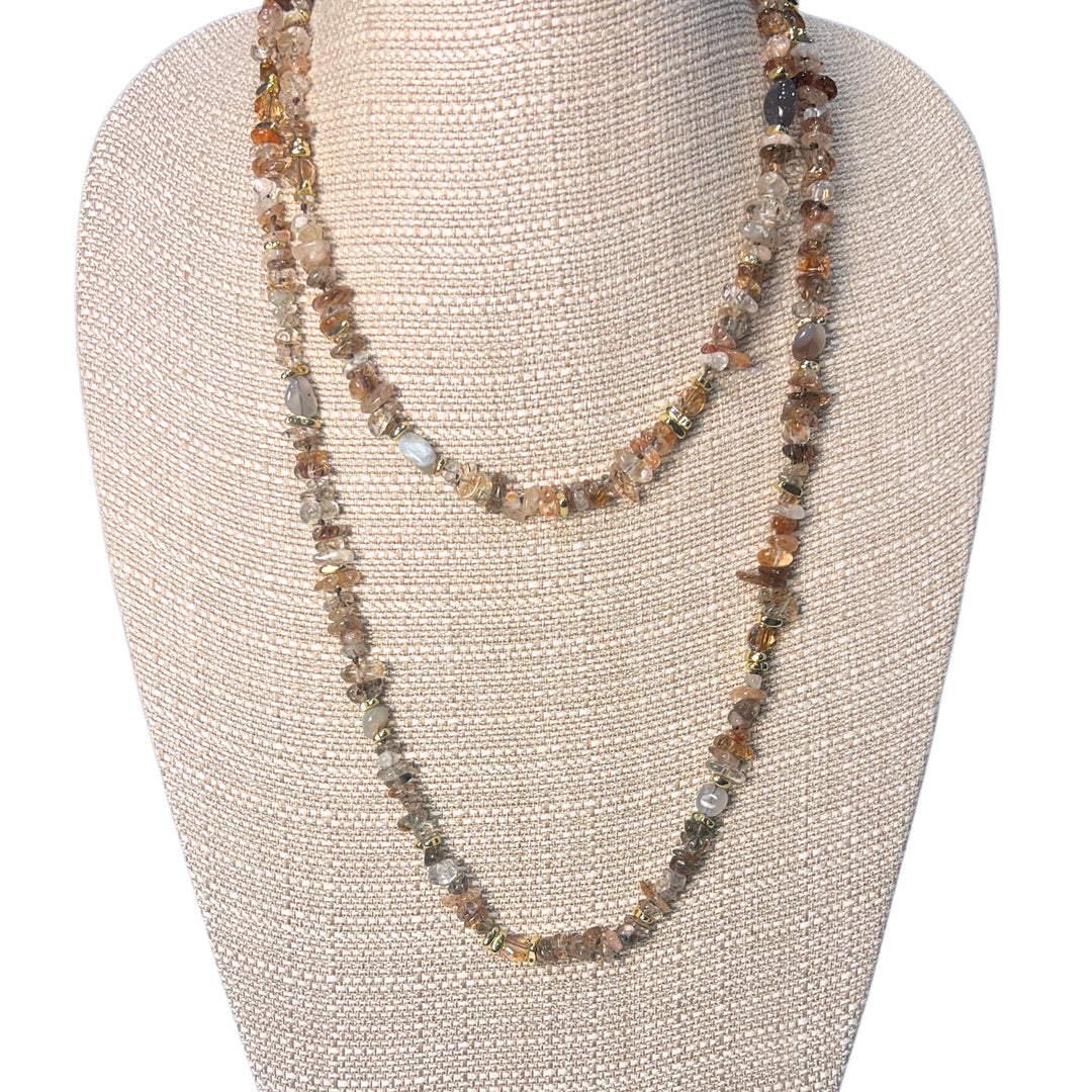 Fancy Jasper Gemstone Chip Layering Necklaces