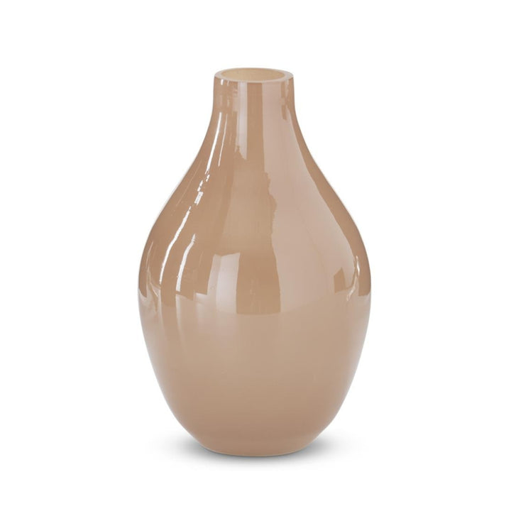Hand Sprayed Small Beige Glass Vases