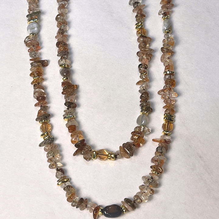 Fancy Jasper Gemstone Chip Layering Necklaces