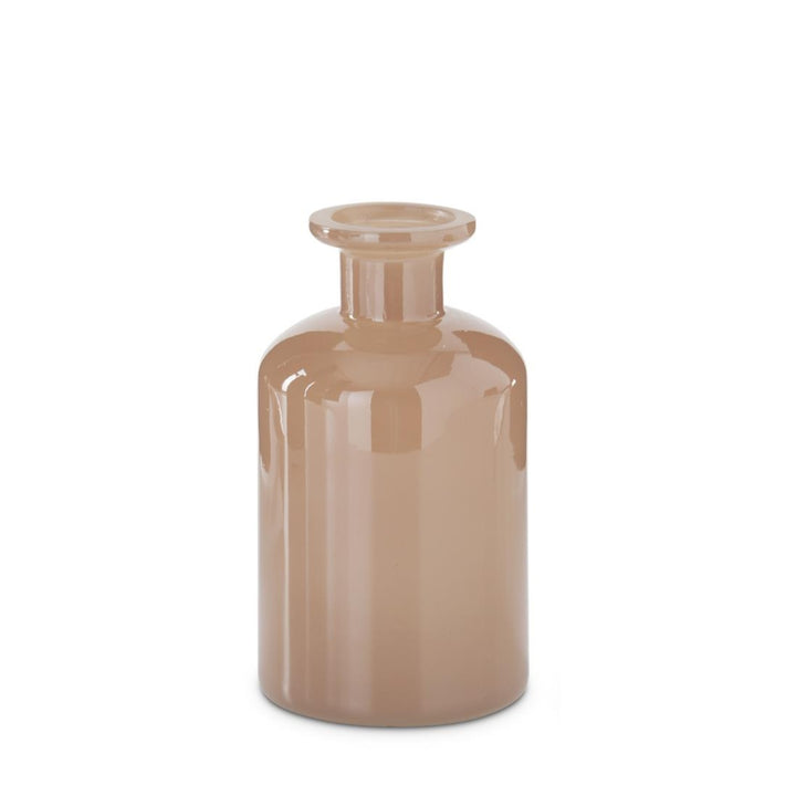 Hand Sprayed Small Beige Glass Vases