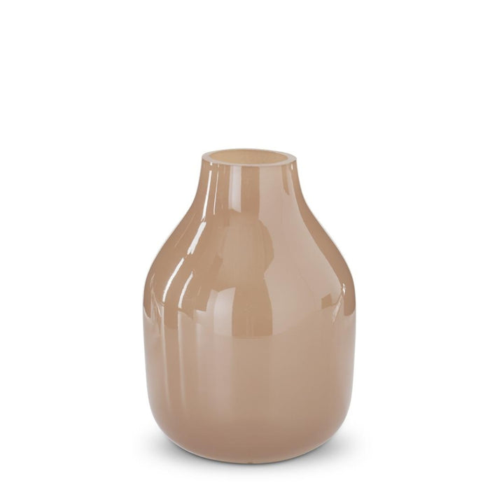 Hand Sprayed Small Beige Glass Vases