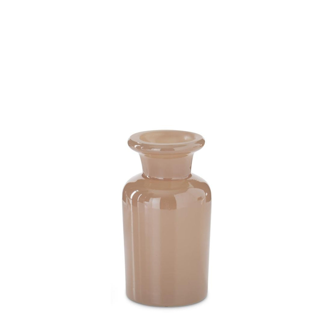 Hand Sprayed Small Beige Glass Vases