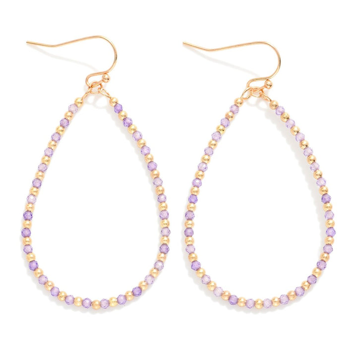 Faceted Beaded Teardrop Earrings