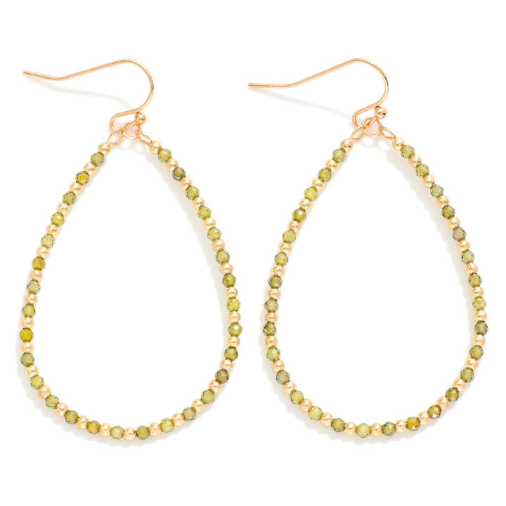 Faceted Beaded Teardrop Earrings