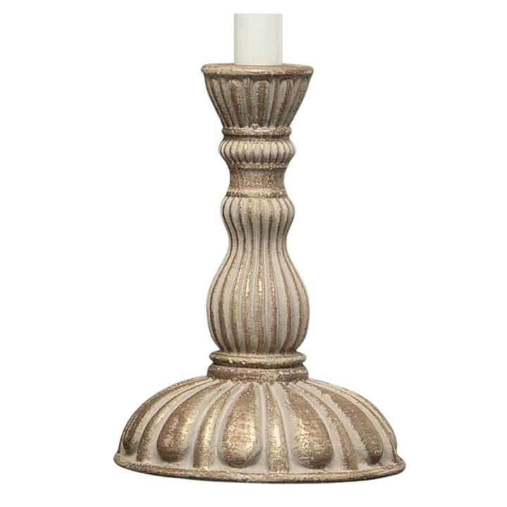 Gold Brushed Concrete Taper Candleholders