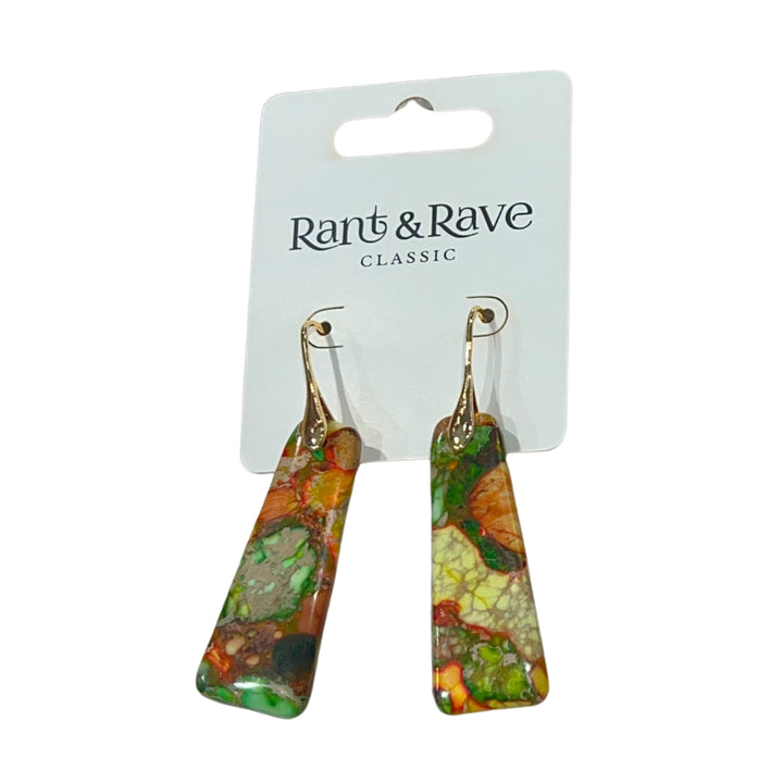 Imperial Jasper Long Rectangular Earrings