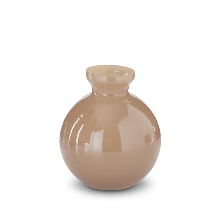 Hand Sprayed Small Beige Glass Vases