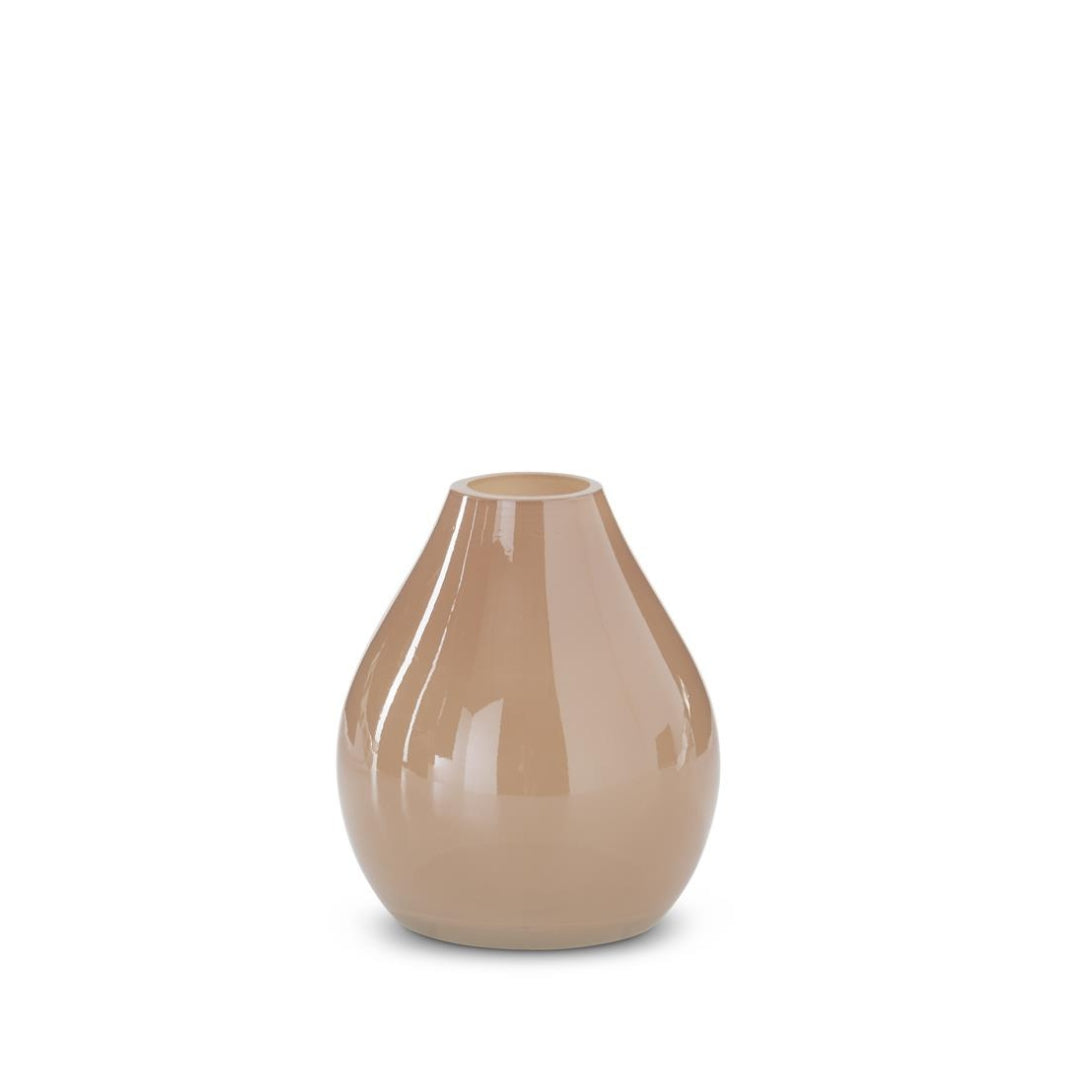 Hand Sprayed Small Beige Glass Vases