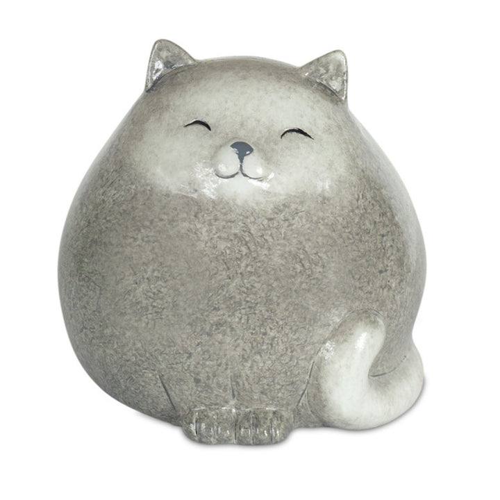 Grey and White Terracotta Cat
