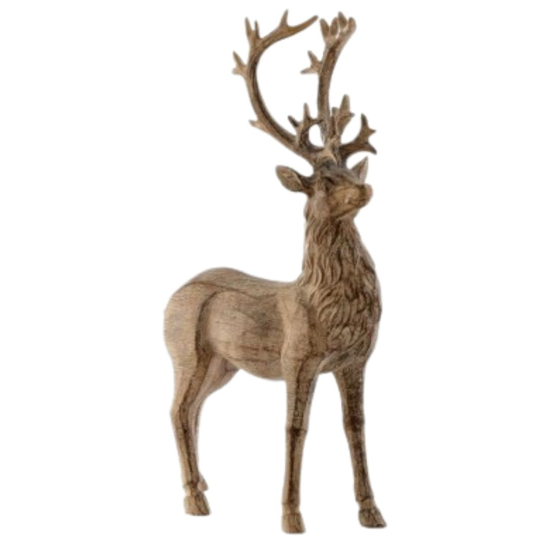 Resin Winter Chalet Deer