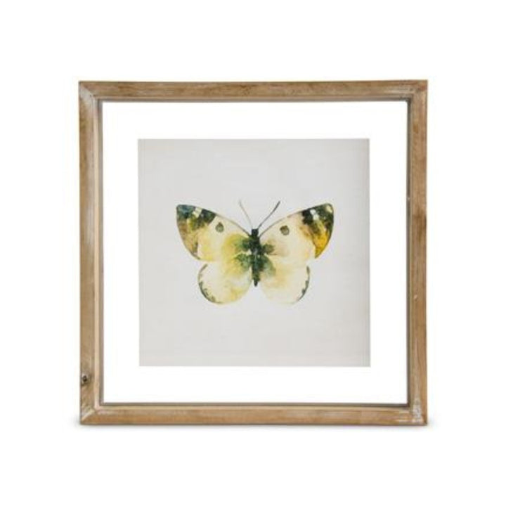 Whitewashed Shadowbox Framed Butterfly Prints