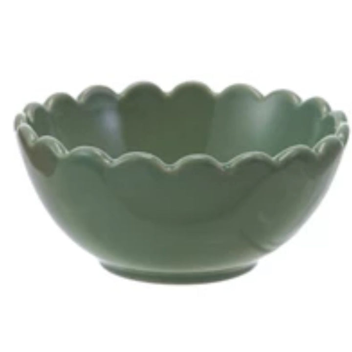 Stoneware Scalloped Bowl