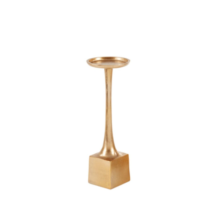 Aluminum Block Base Pillar Candle Holder