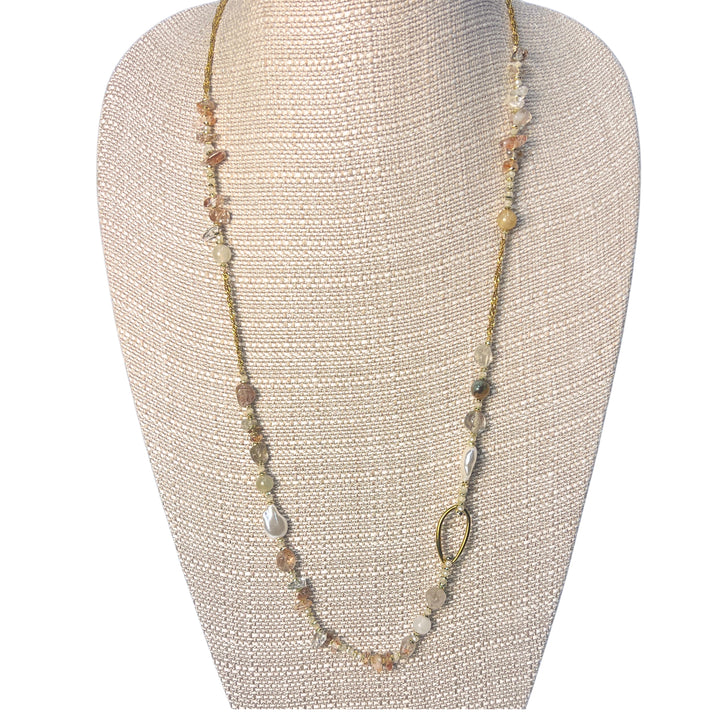 Glass Bead, Pearl, &amp; Gold Necklaces