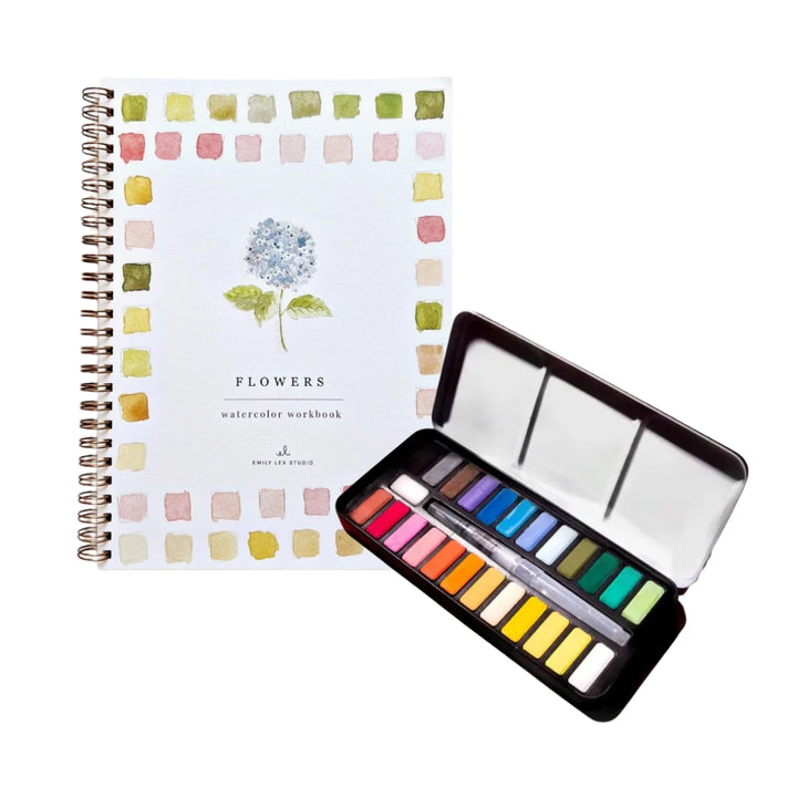 Flowers Watercolor Workbook Bundle
