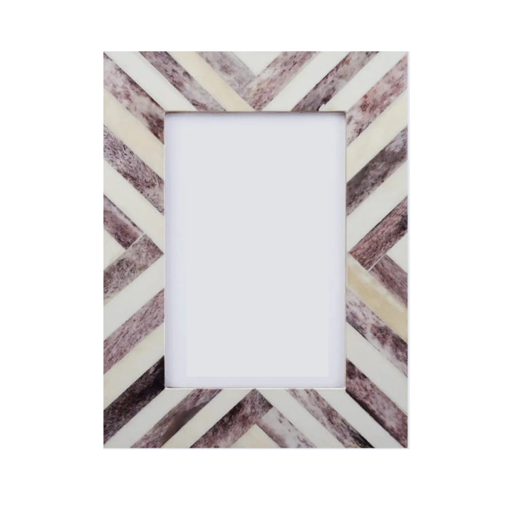 Chevron Pattern Brown & White Picture Frames