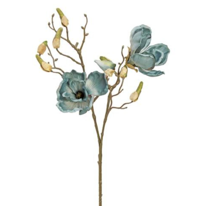 Slate Blue Magnolia Spray