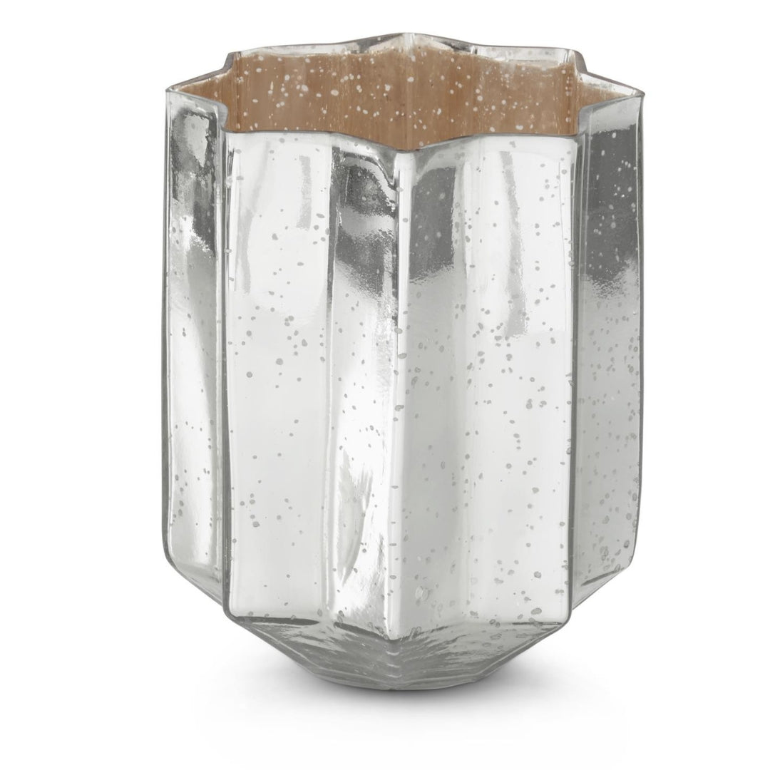 Speckled Silver and Gold Mercury Glass Star Containers