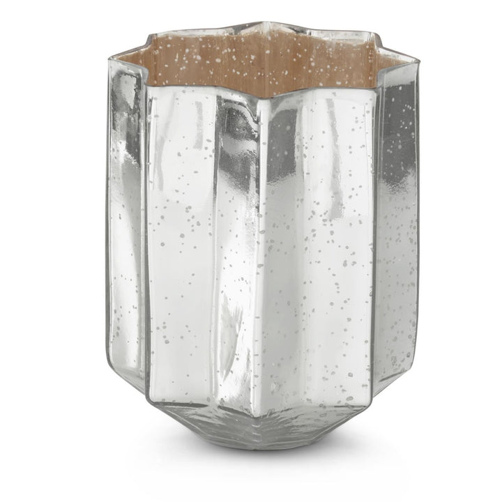 Speckled Silver and Gold Mercury Glass Star Containers