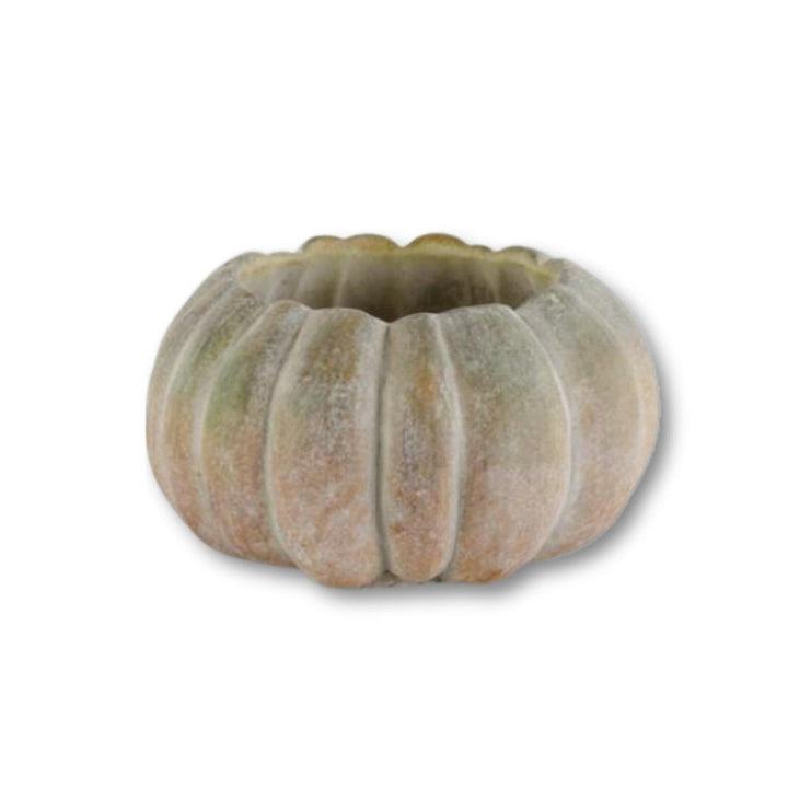 Round Cement Pumpkin Pots