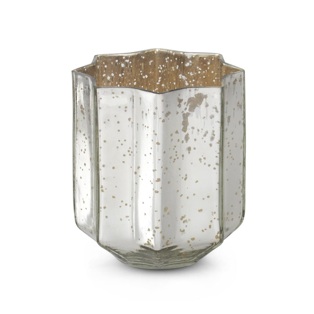 Speckled Silver and Gold Mercury Glass Star Containers
