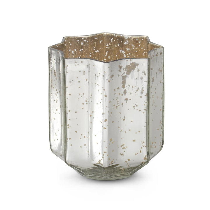 Speckled Silver and Gold Mercury Glass Star Containers