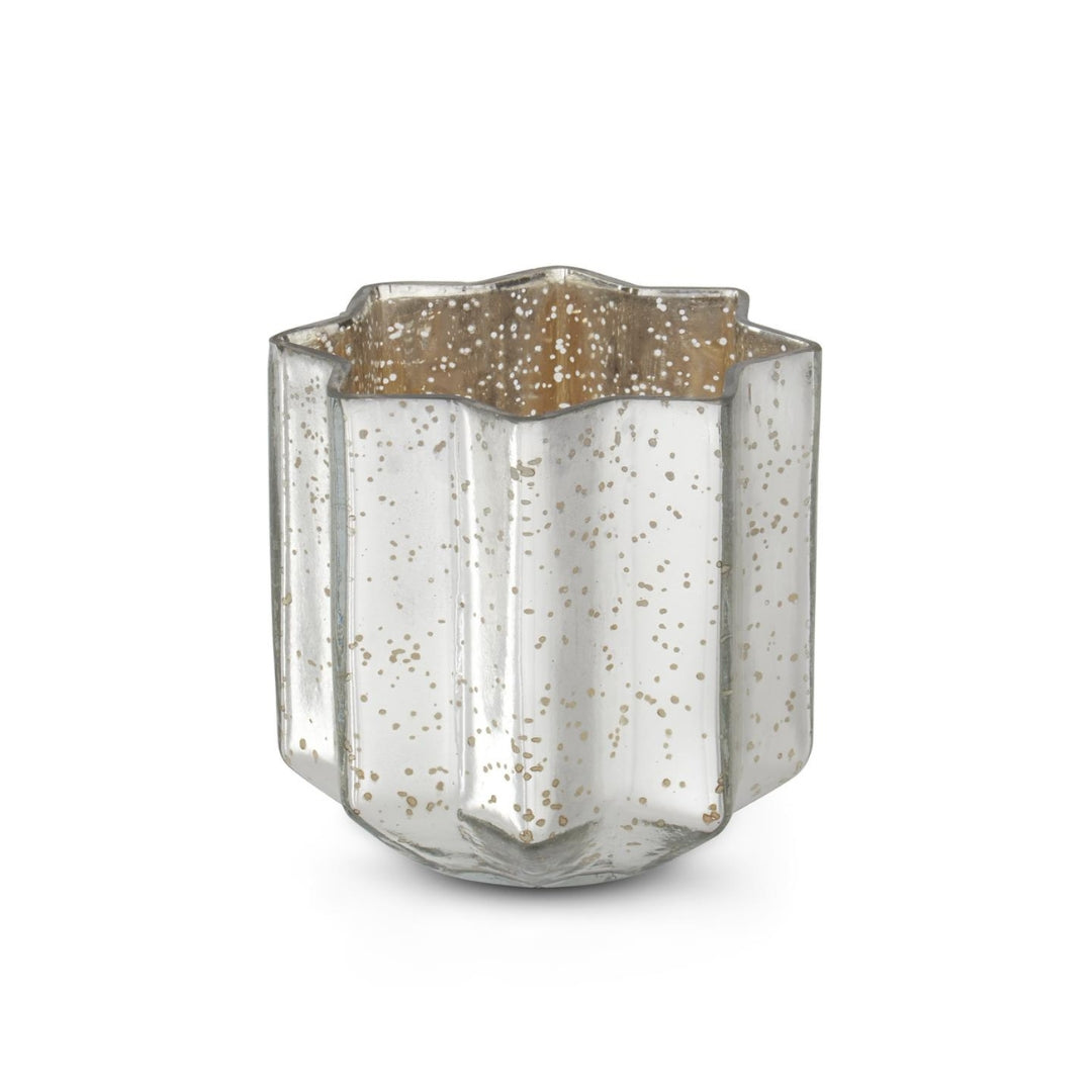 Speckled Silver and Gold Mercury Glass Star Containers