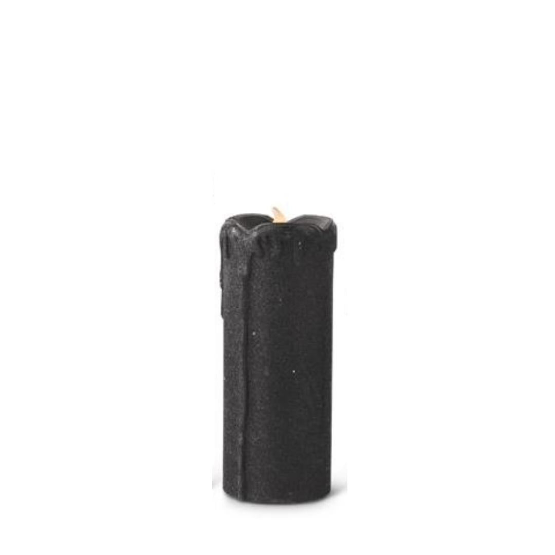 Black Glitter LED Candles