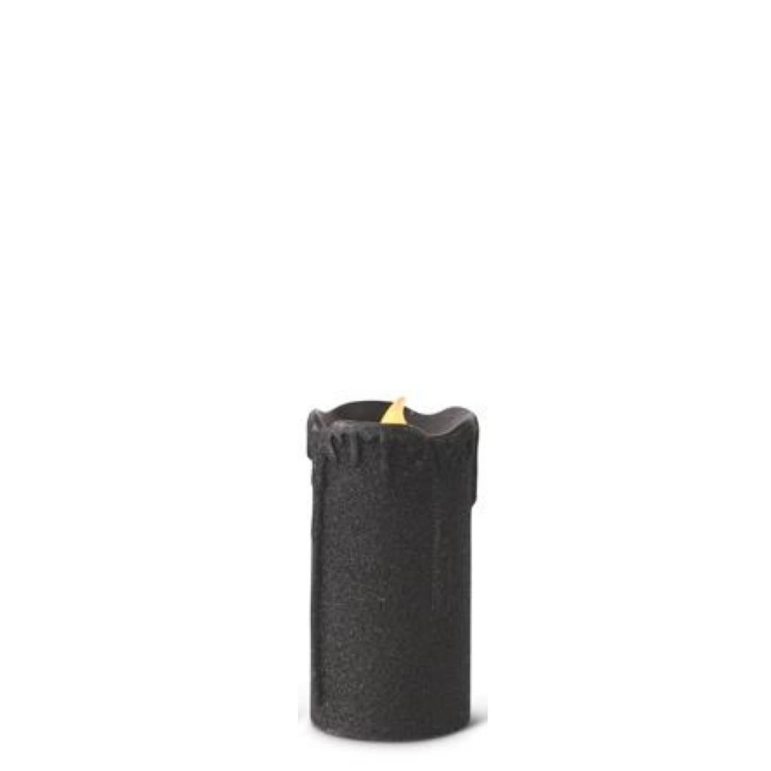 Black Glitter LED Candles