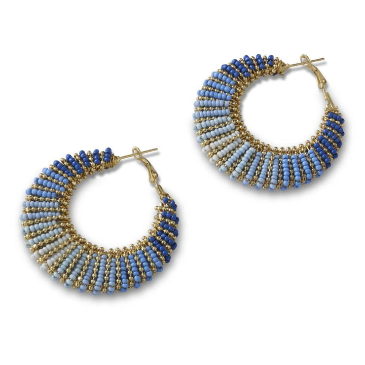 Ombré Seed Bead Hoop Earring