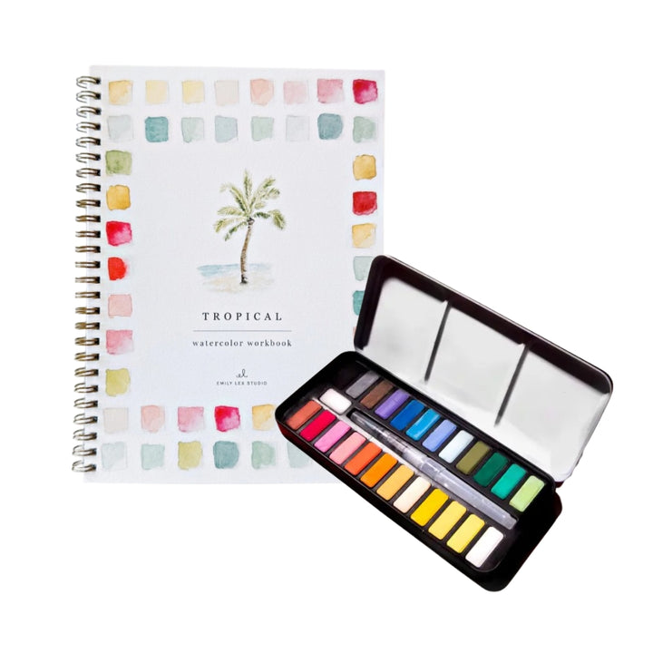 Tropical Watercolor Workbook Bundle