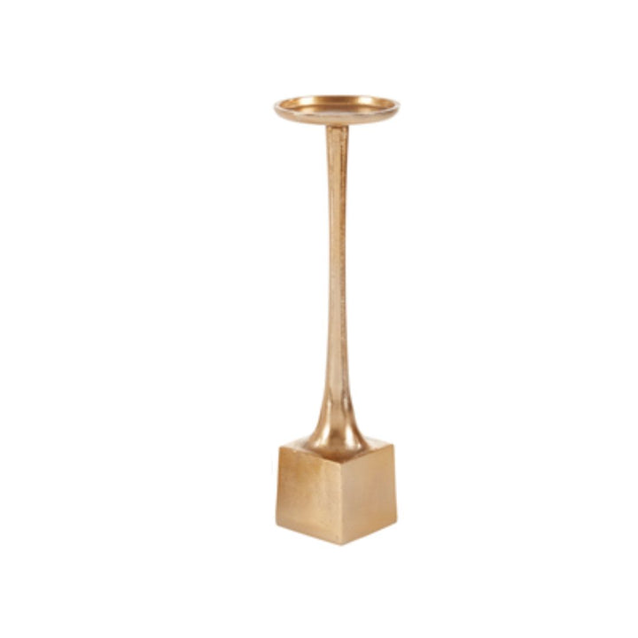 Aluminum Block Base Pillar Candle Holder